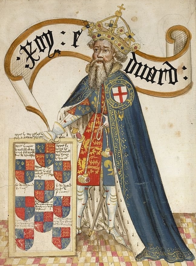 An illuminated manuscript miniature,c.1430-1440, of Edward III of England (1327-1377).